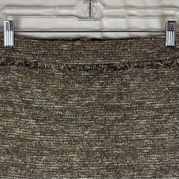 Zara White Black & Metallic Gold Tweed Disco Diva Mini Skirt Size M - Picture 2 of 9